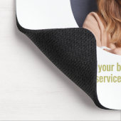 Business Logo Eenvoudig Minimalistisch Goud en Wit Muismat (Hoek)