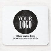 Business Logo Eenvoudig Minimalistisch Muismat (Voorkant)