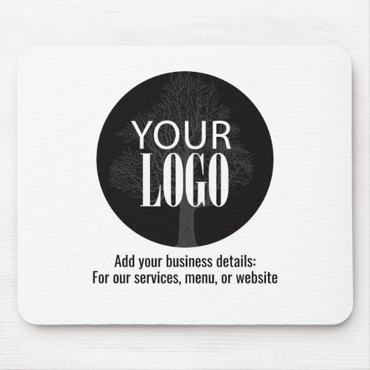 Business Logo Eenvoudig Minimalistisch Muismat (Voorkant)