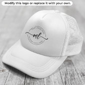 Business Logo Eenvoudig Schoon Monogram Initialen  Trucker Pet