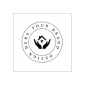 Business Logo eenvoudige houten kunst stempel (Afrduk)