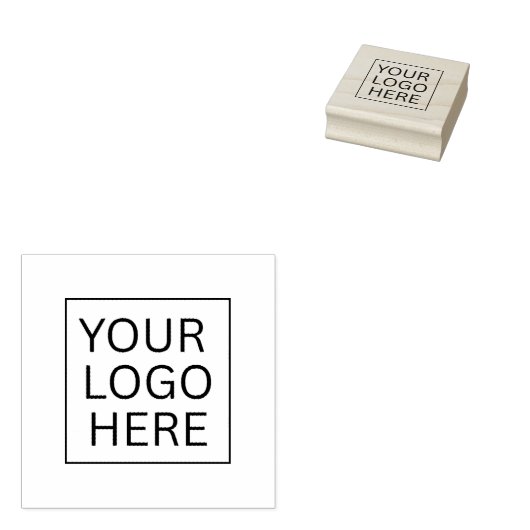 Business Logo eenvoudige houten kunst stempel (Gestempeld)
