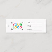 Business Logo Eenvoudige Kleding Zakelijke Prijs L Mini Visitekaartje (Voorkant)