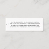 Business Logo Eenvoudige Kleding Zakelijke Prijs L Mini Visitekaartje (Achterkant)