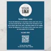 Business Logo Eenvoudige minimalistische Blue Flye Flyer (Voorkant)