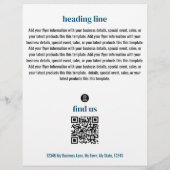 Business Logo Eenvoudige minimalistische Blue Flye Flyer (Achterkant)
