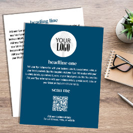 Business Logo Eenvoudige minimalistische Blue Flye Flyer