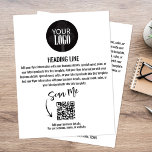 Business Logo Eenvoudige minimalistische flyer<br><div class="desc">Dit ontwerp is voorzien van een business flyer,  kunt u uw logo,  evenals uw URL QR-code,  met een eenvoudige minimalistische,  moderne,  zwart-wit stijl met een elegante creëer,  uw eigen sjabloon,  perfect voor elk klein bedrijf.</div>