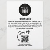 Business Logo Eenvoudige minimalistische flyer (Voorkant)