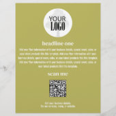 Business Logo Eenvoudige minimalistische gouden fl Flyer (Voorkant)