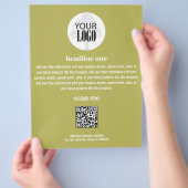 Business Logo Eenvoudige minimalistische gouden fl Flyer (Hand)