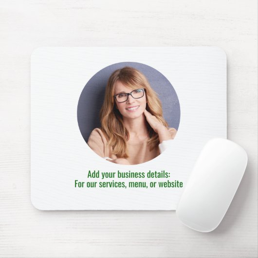 Business Logo Eenvoudige minimalistische groen en Muismat (Met muis)