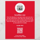 Business Logo Eenvoudige minimalistische rode flye Flyer (Voorkant)