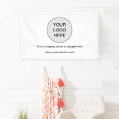 Business Logo Eenvoudige moderne promotiebanner Spandoek (Insitu)