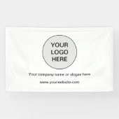 Business Logo Eenvoudige moderne promotiebanner Spandoek (Horizontaal)