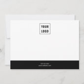 Business Logo Elegant Minimalsit Black White Notitiekaartje (Voorkant)