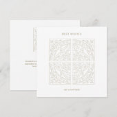 Business Logo Elegant Tegel Neutral Birthday Kaart (Voorkant / Achterkant)