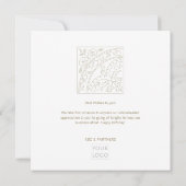 Business Logo Elegant Tegel Neutral Birthday Kaart (Achterkant)