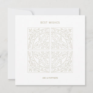 Business Logo Elegant Tegel Neutral Birthday Kaart