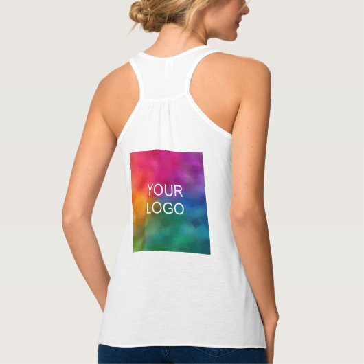 Business Logo Employee Bulk Women's Double Sided Tanktop (Achterkant)