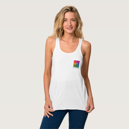 Business Logo Employee Bulk Women's Double Sided Tanktop (Volledige Voorkant)