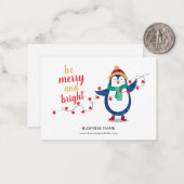 Business Logo Employee Christmas Holiday Notitiekaartje (Voorkant / Achterkant in situ)