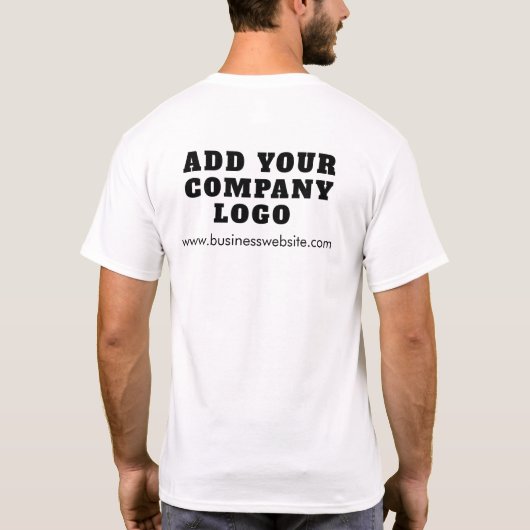 Business Logo Employees Event Matching Custom T-shirt (Achterkant)