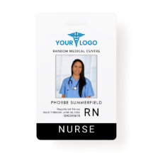 Business Logo Employees Photo ID Barcode Custom