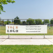 Business Logo en Custom Adverteren White Spandoek (Insitu)
