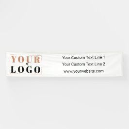 Business Logo en Custom Adverteren White Spandoek