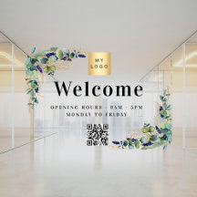 Business logo eucalyptus Welkom opening QR-code