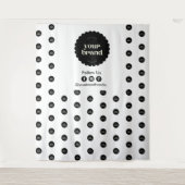 Business Logo Event Stap & Herhaal Volg ons Wandkleed (Voorkant)