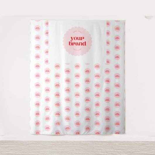 Business Logo Event Step & Repeat Achtergrond Wandkleed (Voorkant)