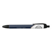 Business Logo Executive Corporate Navy Gold Blauwe Inkt Pen (Bovenkant)