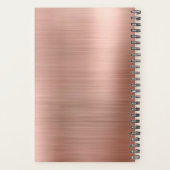 Business Logo Faux Roos Gold Foil Werk Planner (Achterkant)