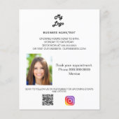 Business logo foto qr code instagram white flyer (Voorkant)