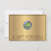 Business Logo Gold Cadeaubonnen (Voorkant)