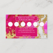 Business Logo Gold Elegance Pink Geode Informatiekaartje (Voorkant)