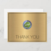 Business Logo Gold Hartelijk dank Briefkaart (Voorkant / Achterkant)