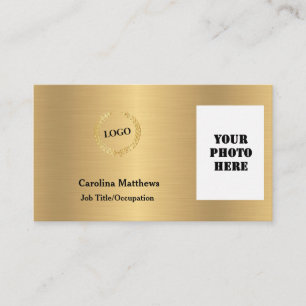 Business Logo Gold Photo Visitekaartje
