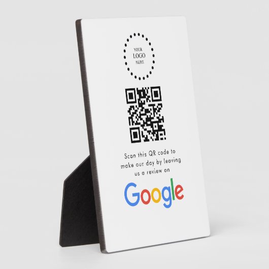 Business Logo Google Reviews website scan Fotoplaat (Zijkant)
