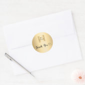 Business logo goud dank u ronde sticker (Envelop)