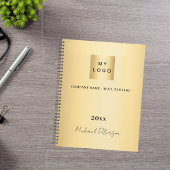 Business logo goud elegante naam script 2026 planner