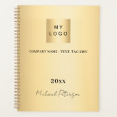 Business logo goud elegante naam script 2026 planner (Voorkant)
