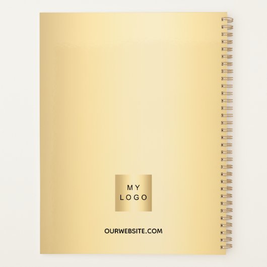Business logo goud elegante naam script 2026 planner (Achterkant)