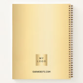 Business logo goud elegante naam script notitieboek (Achterkant)