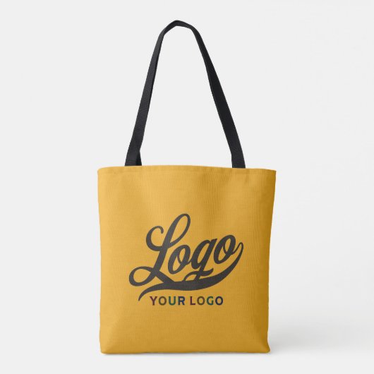 Business logo Goud geel Bedrijfsmerk Custom Tote Bag (Achterkant)