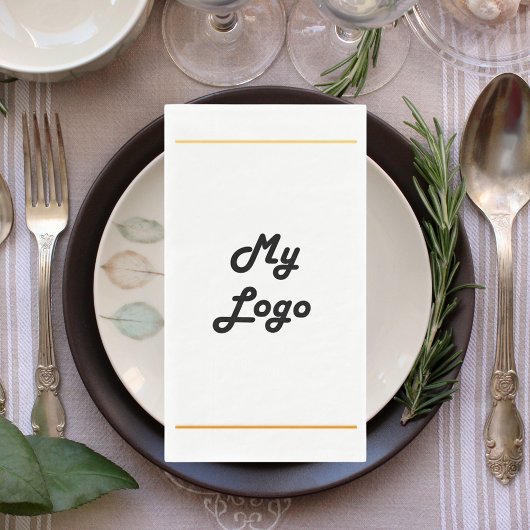 Business logo goud lijst merk kleur servet