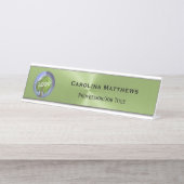 Business Logo Green Changeable Bureau Naambordje (Voorkant)