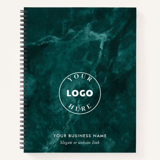 Business Logo Green Custom Notitieboek (Voorkant)